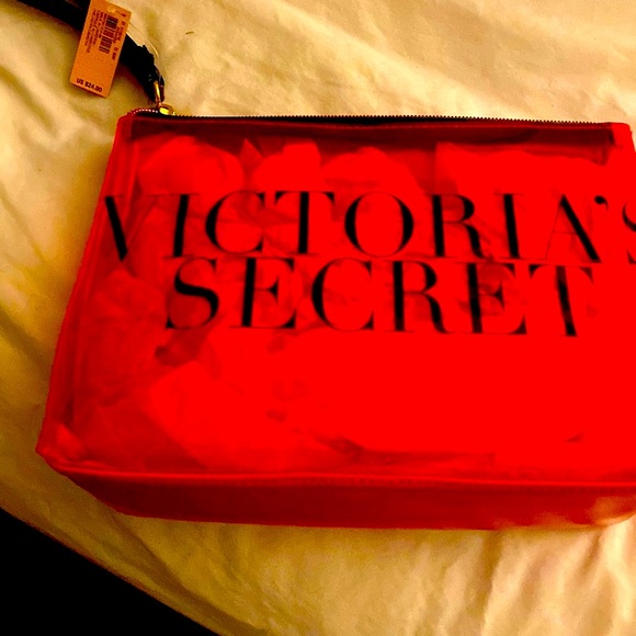 Victoria’s Secret read cosmetic bag - Picture 2 of 6